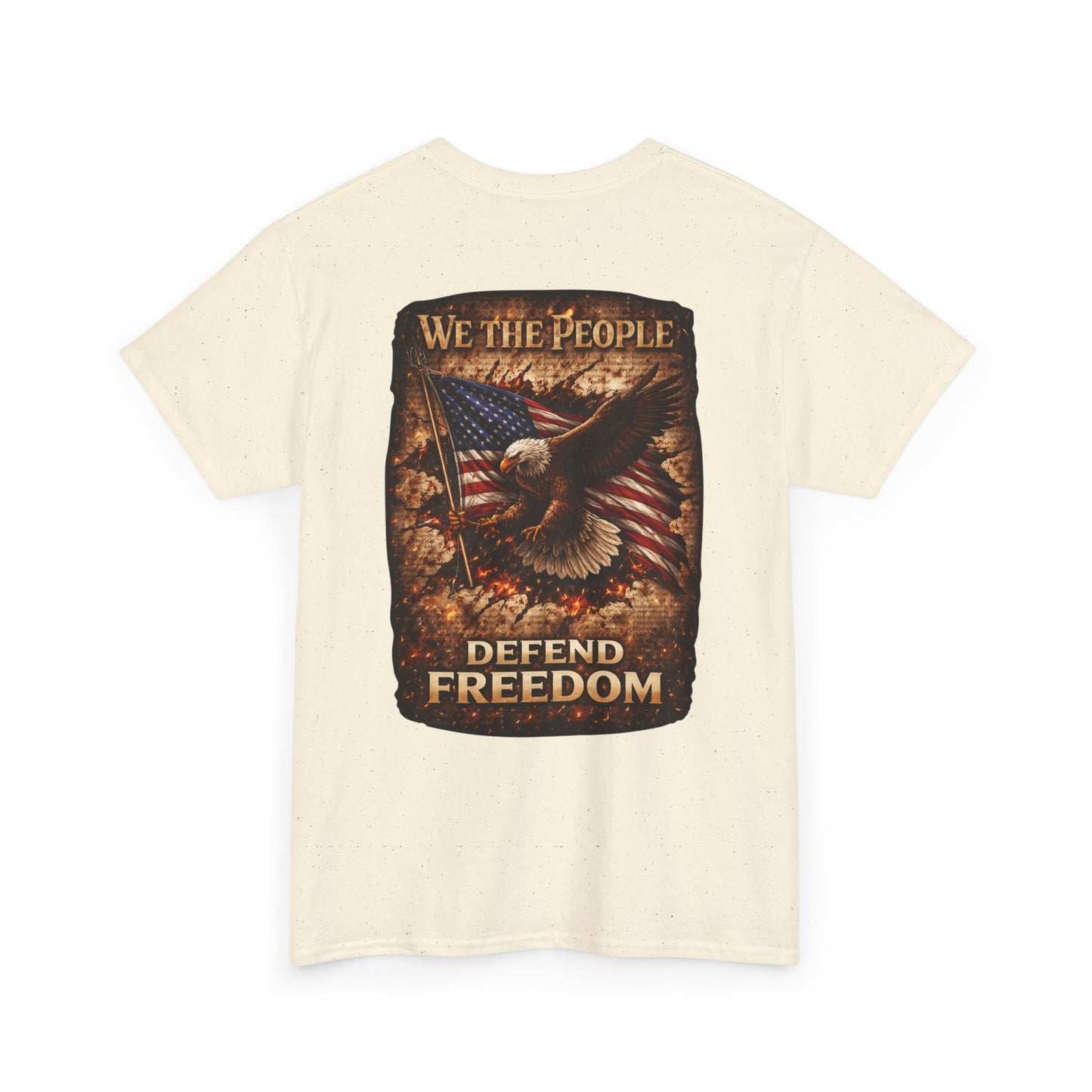 Defend Freedom 'We The People' Eagle American Flag Graphic Tâ€‘Shirt