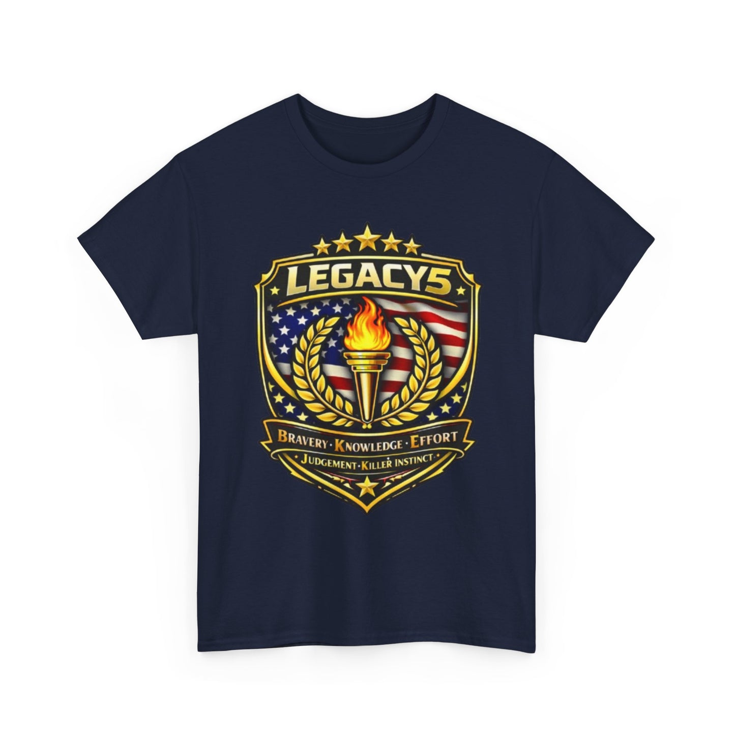 Legacy 5 Brand Crest T-Shirt - Built on Values. Worn with Purpose