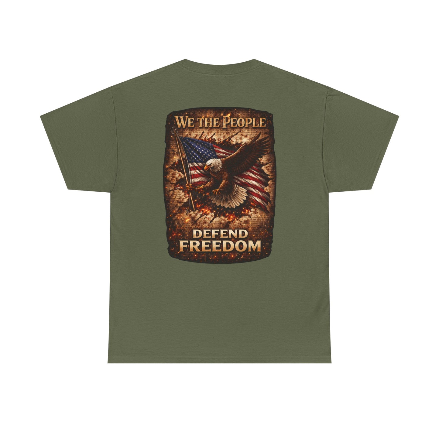 Defend Freedom 'We The People' Eagle American Flag Graphic Tâ€‘Shirt
