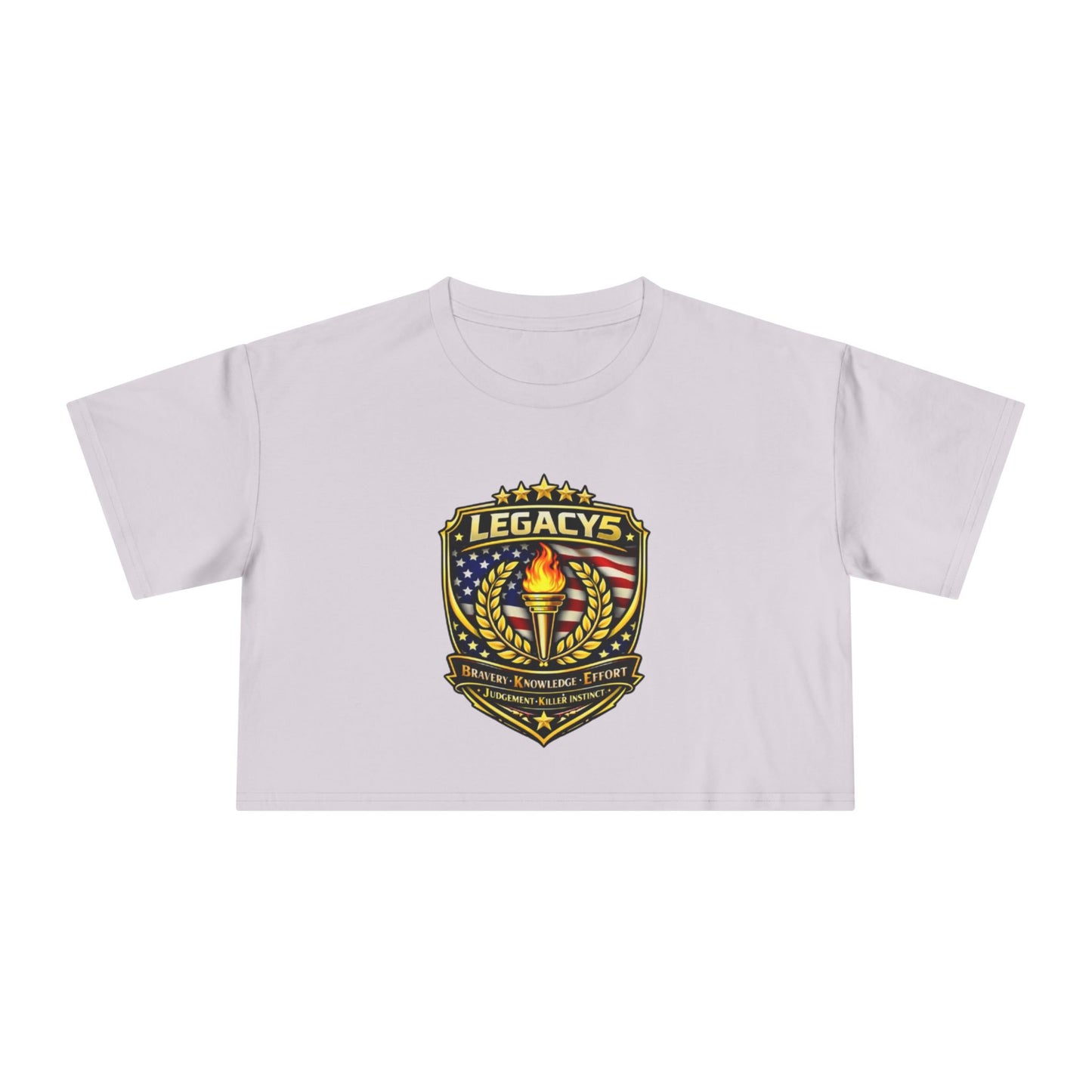 Legacy 5 Shield Crop Tee