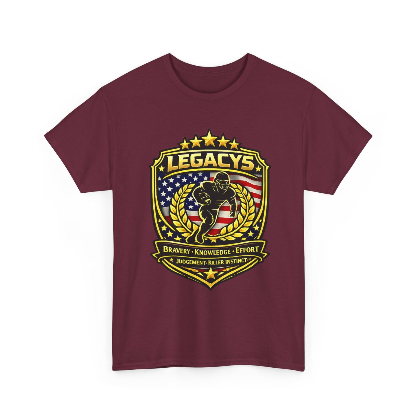 Football - Male Silhouette-Legacy Shield T-Shirt