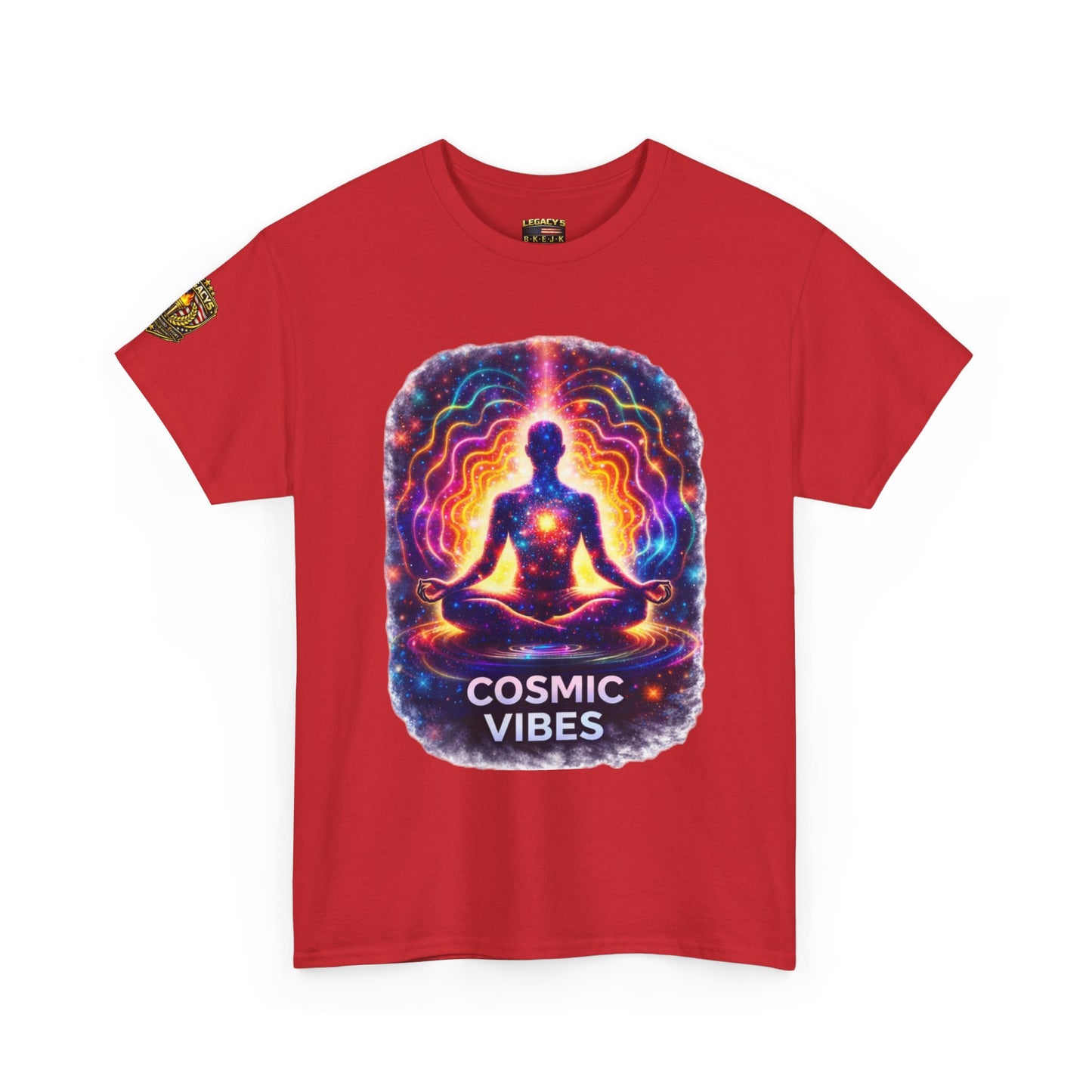 Meditating Silhouette 'Cosmic Vibes' T-shirt