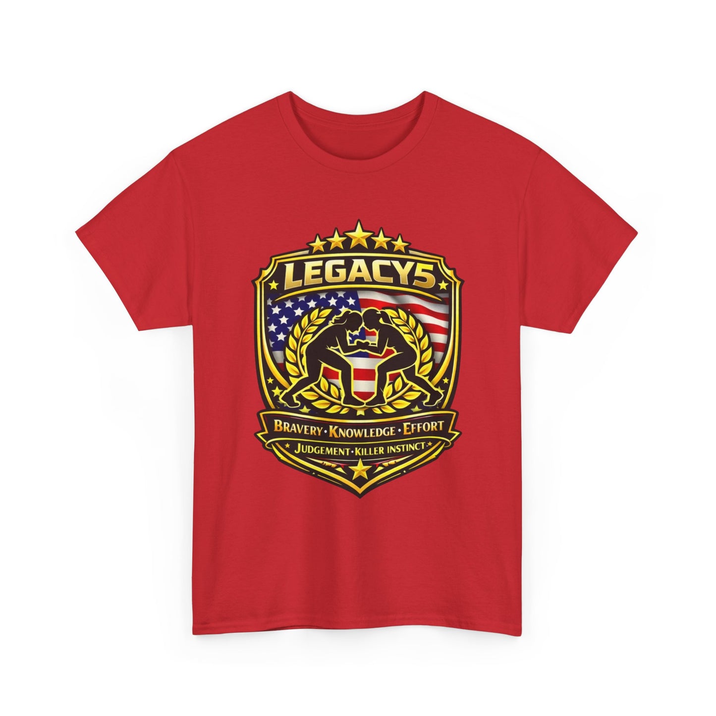 Wrestling- Female Silhouette Legacy Shield T-Shirt