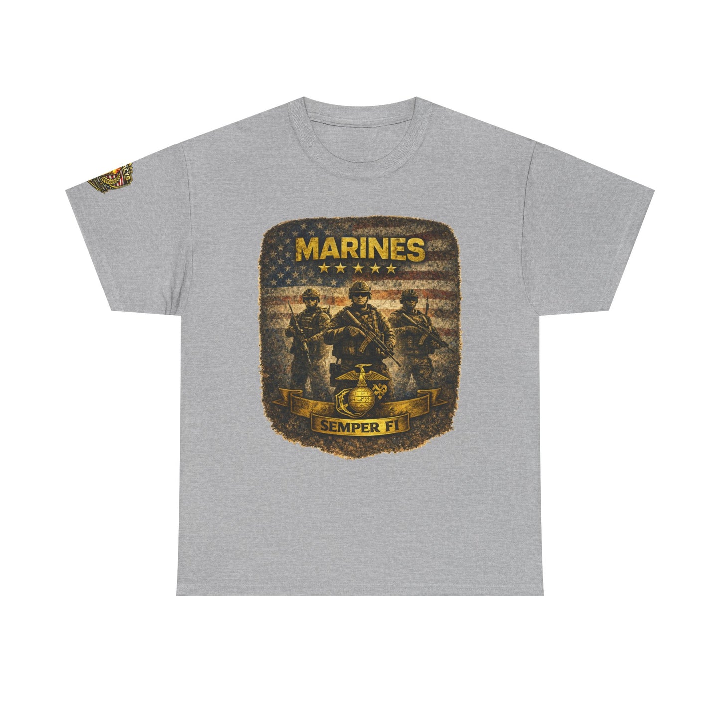 Marines Semper Fi Tâ€‘Shirt â€” Vintage Military Emblem Tee w/ Legacy 5 Brand Crest