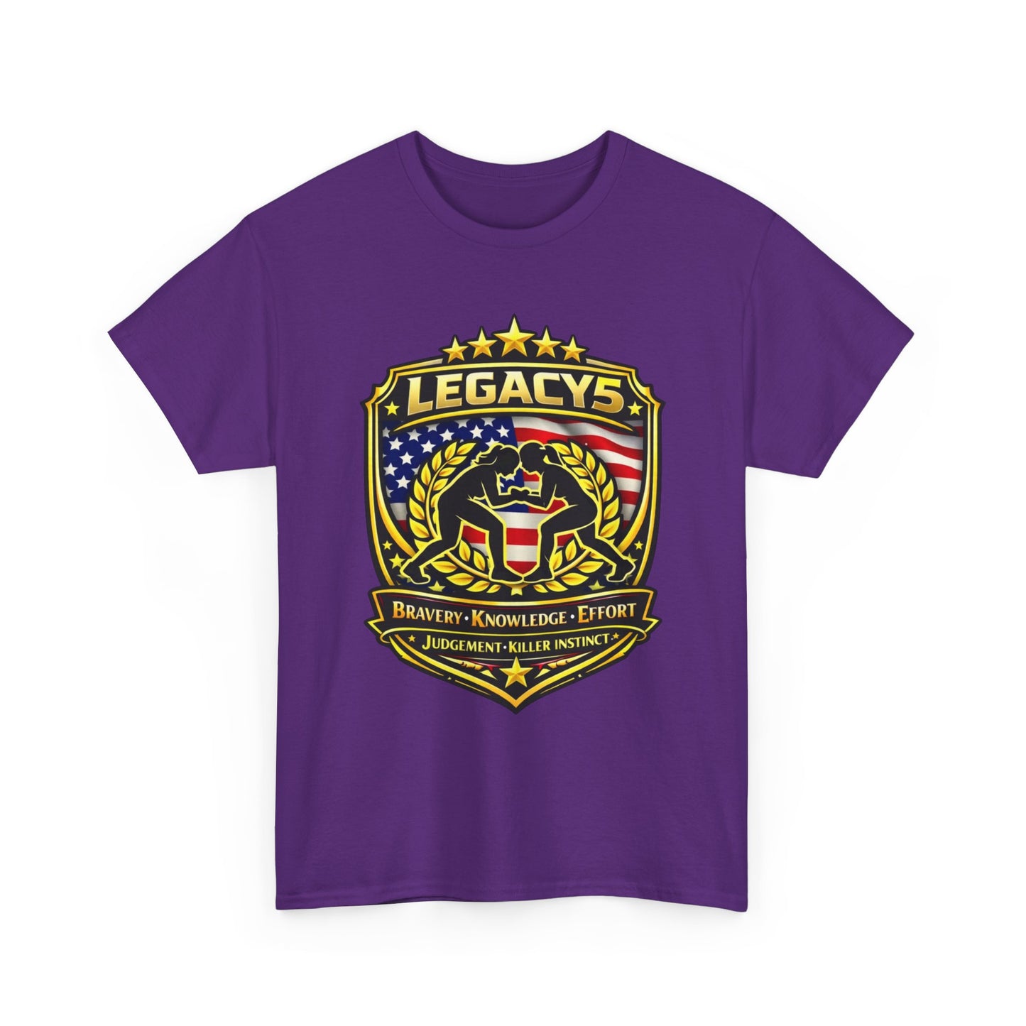 Wrestling- Female Silhouette Legacy Shield T-Shirt