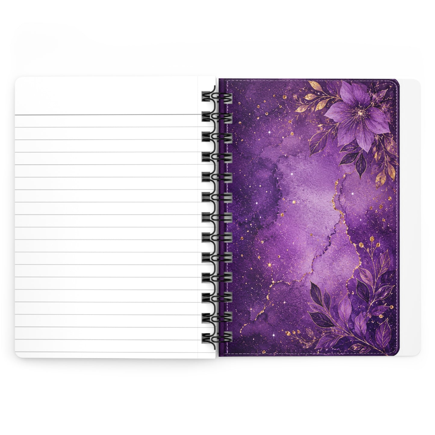 Make Today Amazing Spiral Journal — Inspirational Purple Floral Notebook