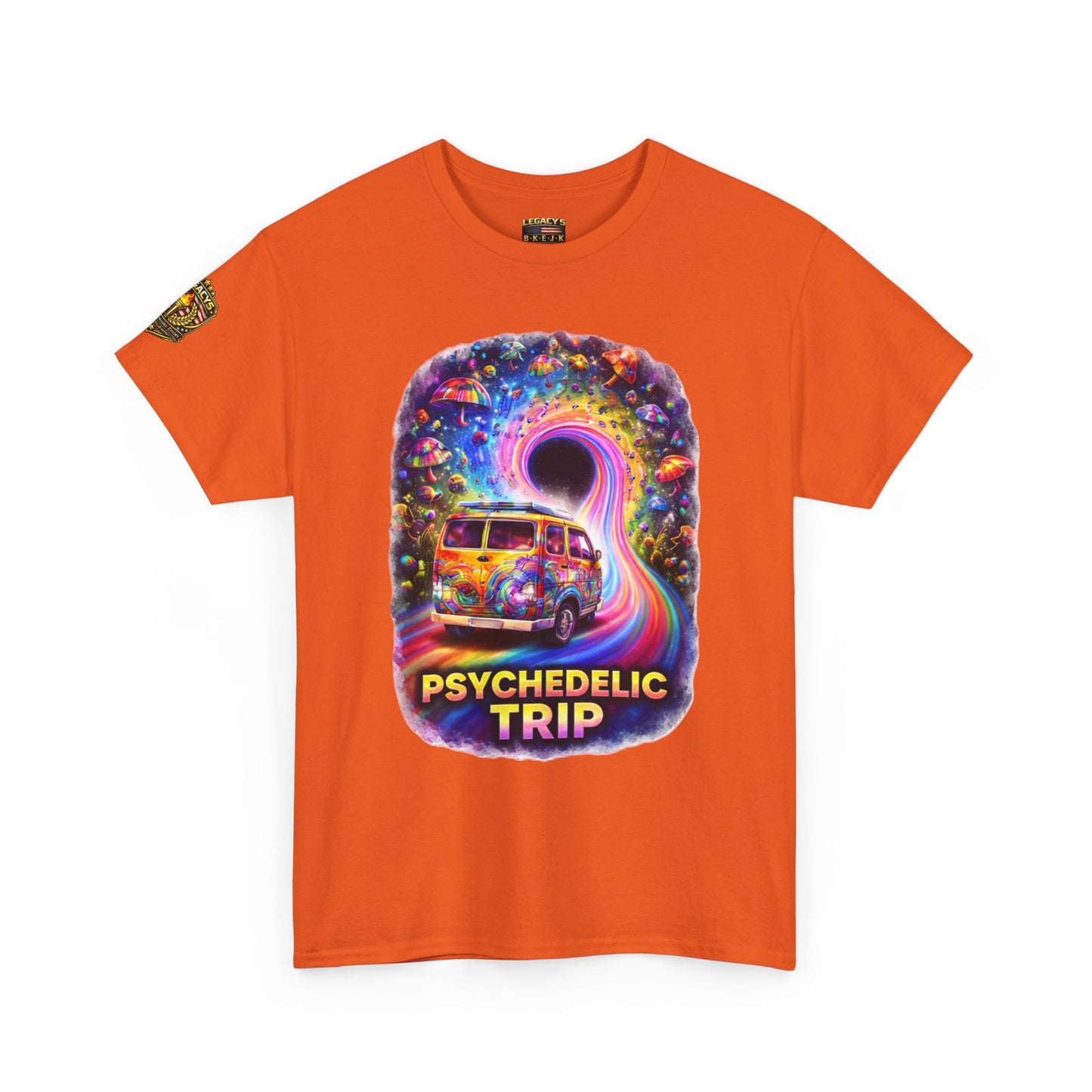 Retro VW Van Cosmic Psychedelic Road Trip T-Shirt