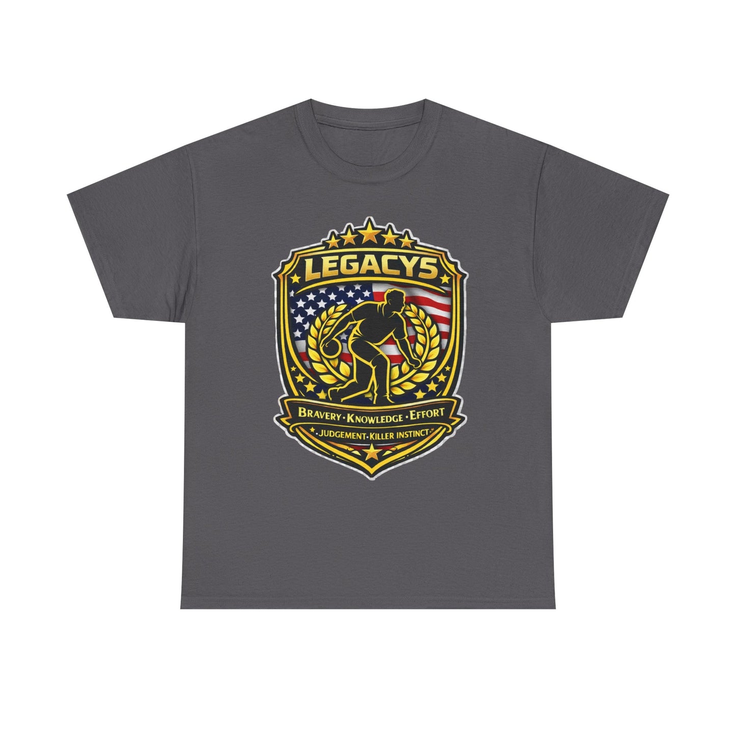 Bowling - Male Silhouette Legacy Shield T-Shirt