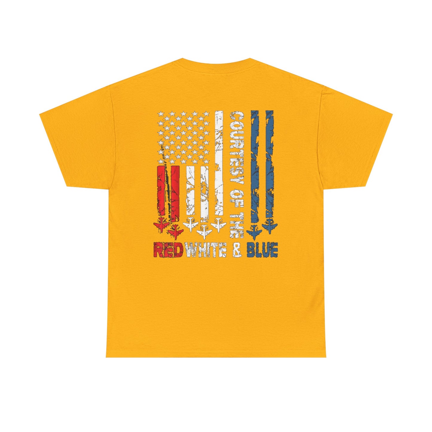 Courtesy of the Red White & Blue Military Flag T-shirt