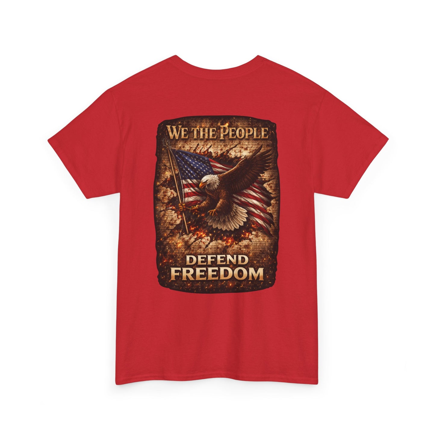 Defend Freedom 'We The People' Eagle American Flag Graphic Tâ€‘Shirt