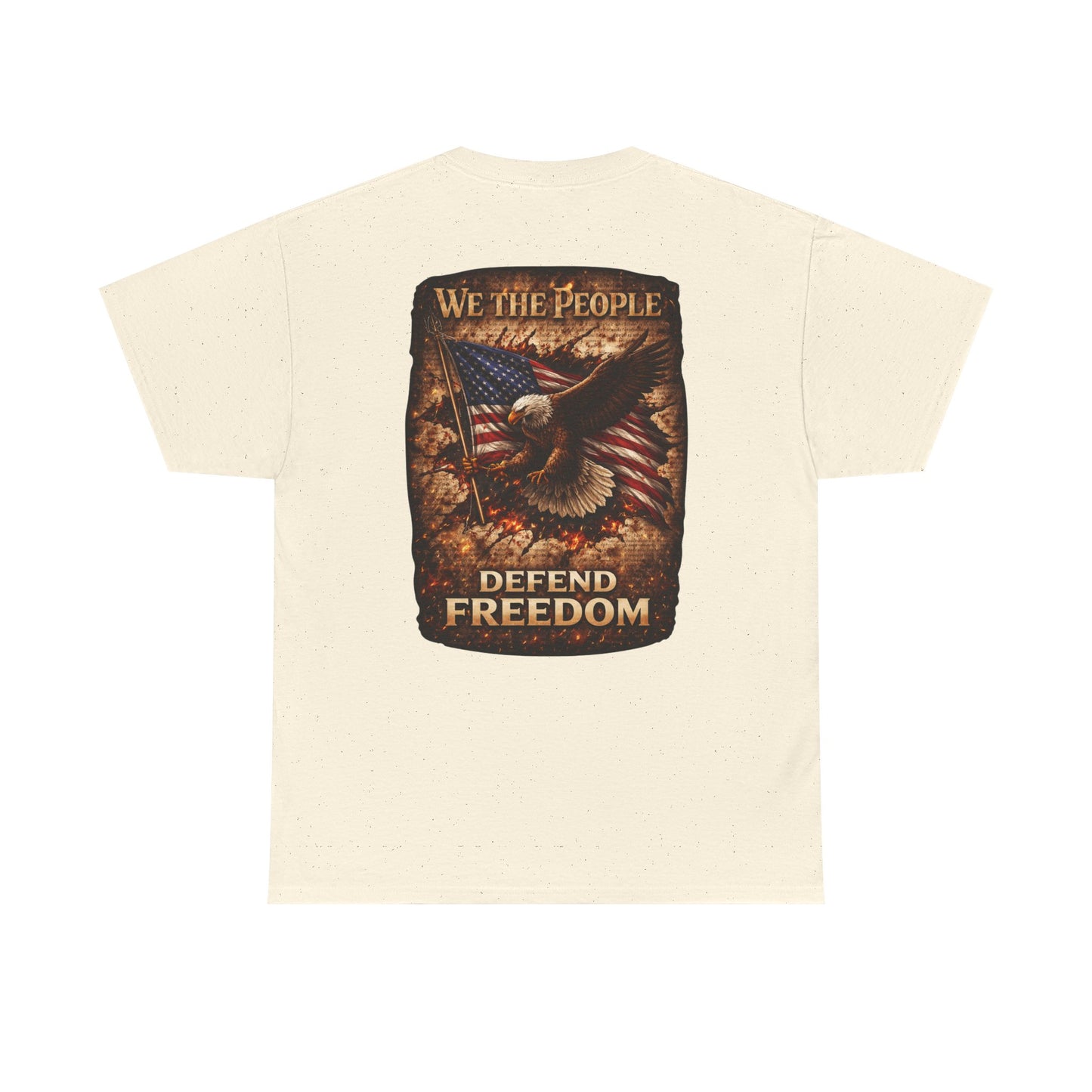 Defend Freedom 'We The People' Eagle American Flag Graphic Tâ€‘Shirt