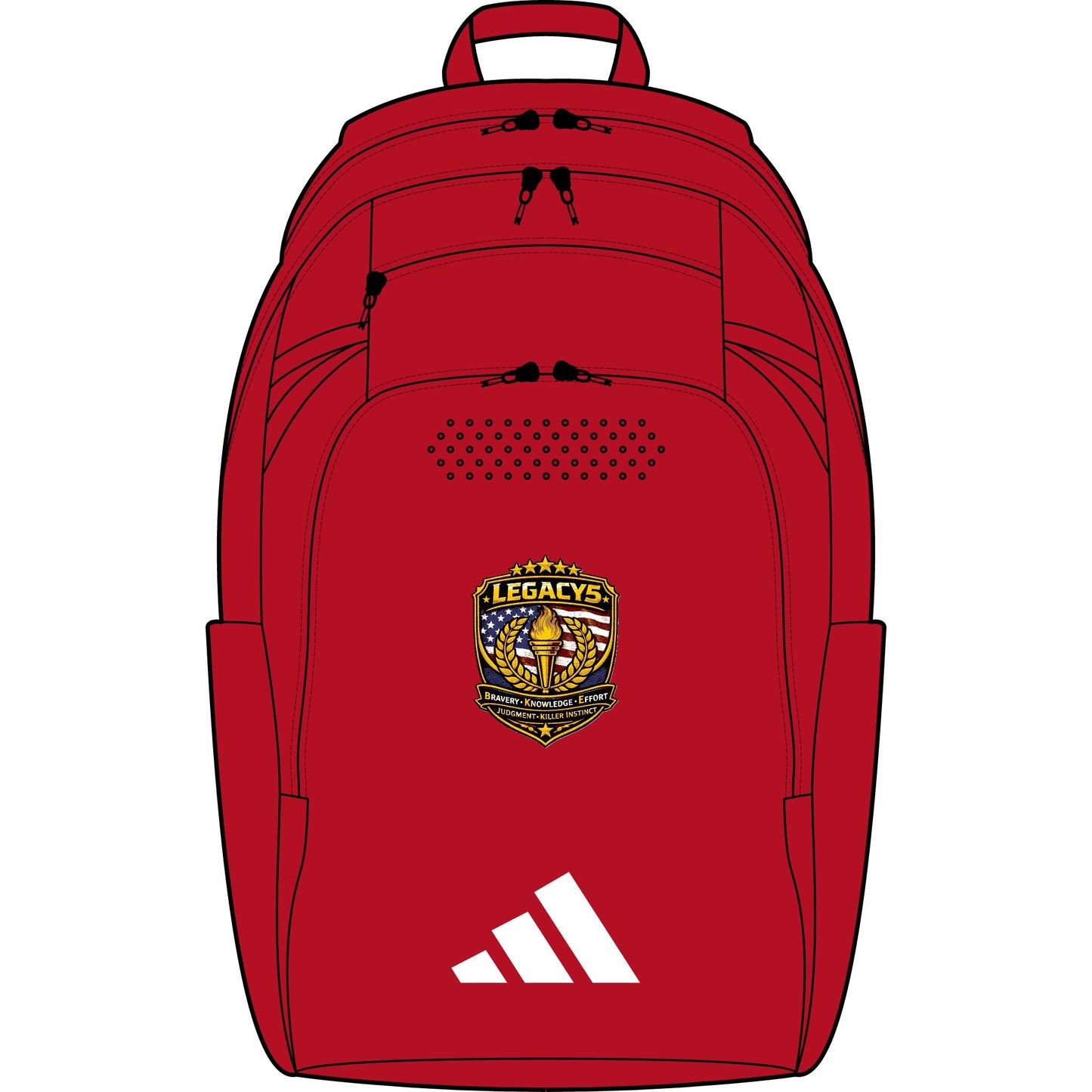 Adidas Defender 5 Backpack with Legacy Shield Embroidery