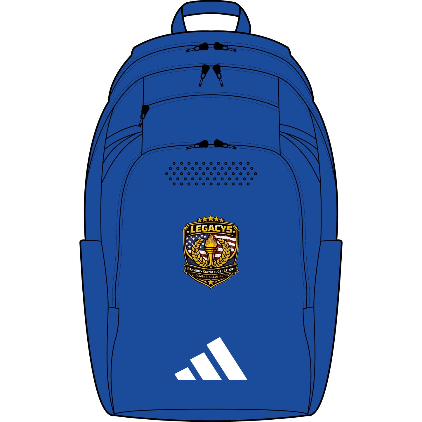 Adidas Defender 5 Backpack with Legacy Shield Embroidery