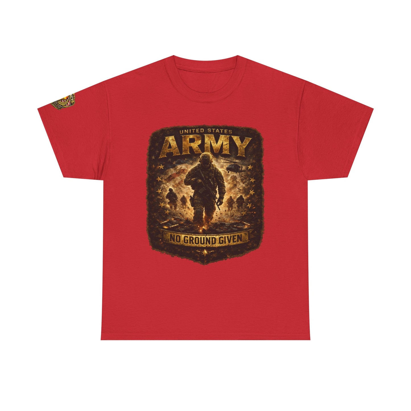 Army â€” "No Ground Given" Military Graphic Tee w/ Legacy 5 Brand Crest