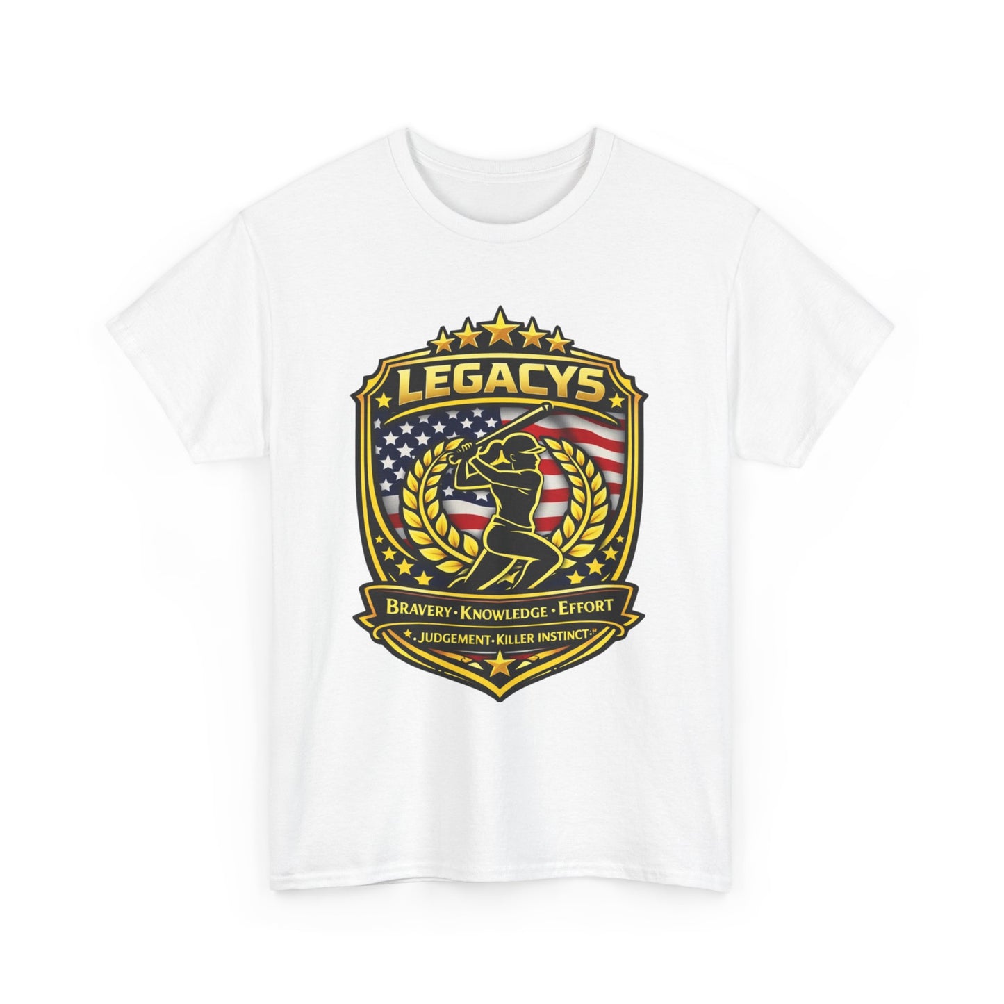 Baseball/Softball -Female Silhouette Legacy Shield T-Shirt
