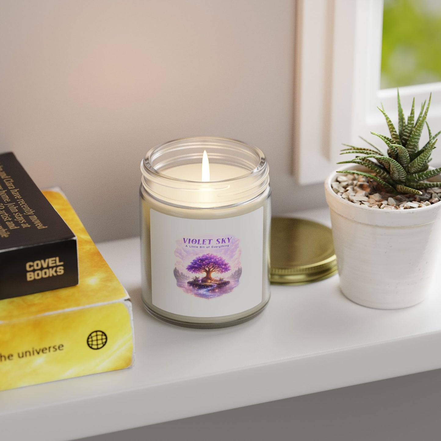 Scented Candle — Violet Sky Coconut Apricot Wax (4oz & 9oz)