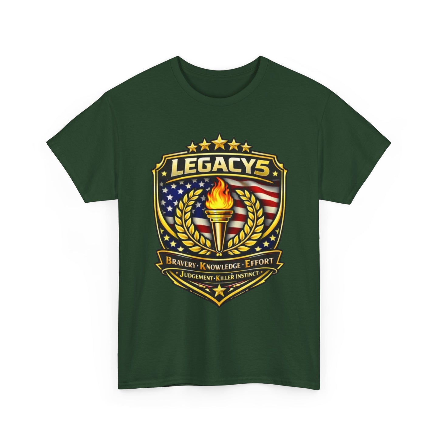 Legacy 5 Brand Crest T-Shirt - Built on Values. Worn with Purpose