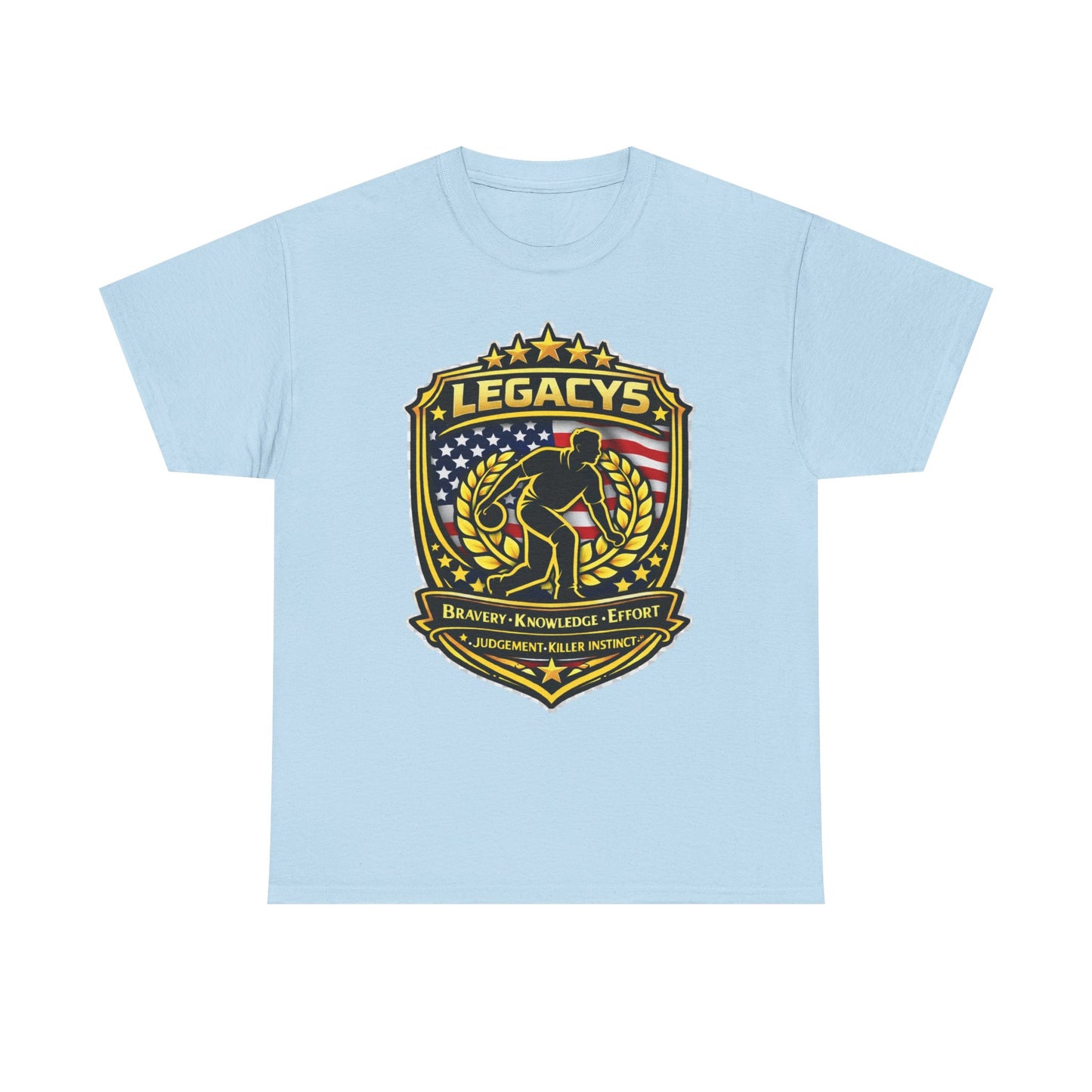 Bowling - Male Silhouette Legacy Shield T-Shirt