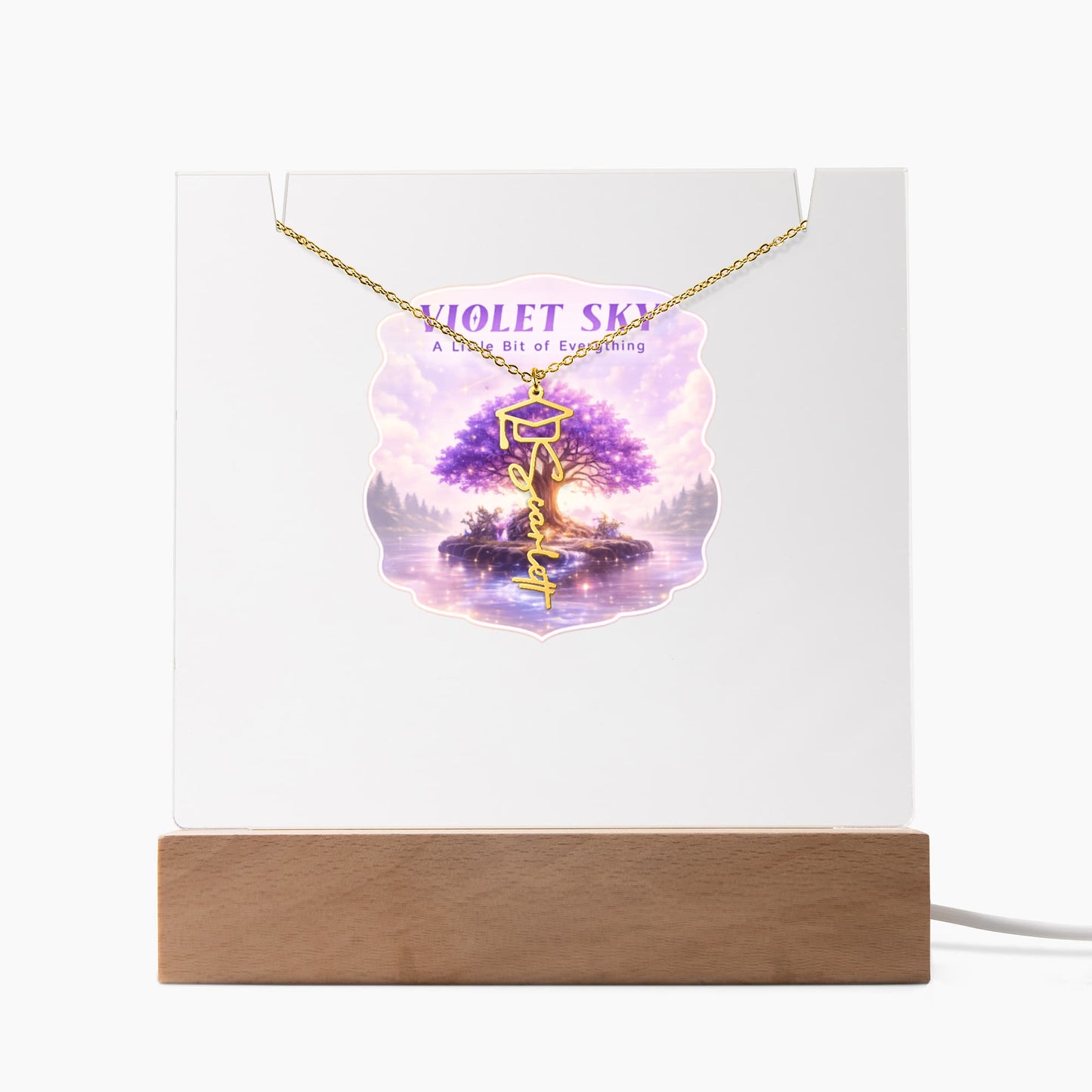 Forever Proud Graduation Bundle – Personalized Acrylic & Name Necklace
